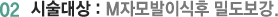 02 시술대상 : M자모발이식후 밀도보강. 